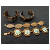 Copper Bracelets - one is sterling/ copper