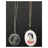 Victorian Lady Cameo Pendant Necklace & Homemade