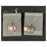 2 Sterling Silver Marcasite necklaces, new.  One