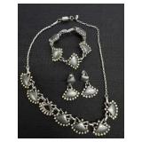 Costume Jewelry Set - Necklace, Bracelet, Earrings
