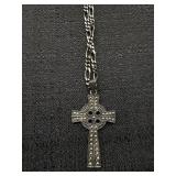 925 Sterling Necklace Chain & Cross Pendant