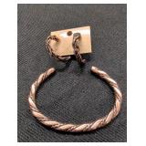 Copper Pierced Earrings & Bracelet set