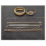 Gold-Tone Bracelets 1 marked Avon 2 are Cuff style