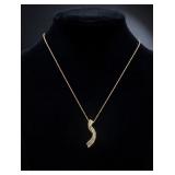10K Gold Chain & 10K Gold Diamond Pendant