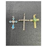 3 Cross Pendants