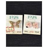 1928 Jewelry Co. butterfly brooch & clip earrings,