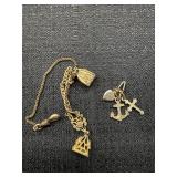 Watch Chain & Faith, Hope and Charity Charm