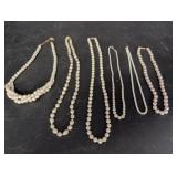 Variety of Pearl Necklaces