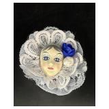 Brinnï¿½s 1986 Glamour Girl Brooch, blue & silver