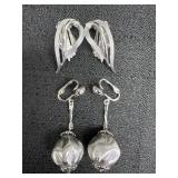 Sarah Coventry Silver Tone Clip On Earrings