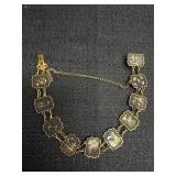 Vtg. Black & Gold Tone Japanese Bracelet