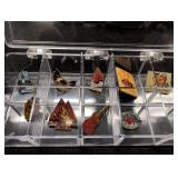 Variety of Stick Pins w/ plastic case