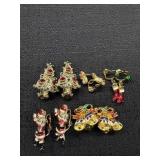 Variety of Clip On Christmas Earrings