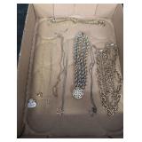 Gold & Silver Tone Necklaces w/ rhinestone