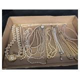 Lg assortment of Pearl Necklaces