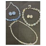 3 Costume Necklaces & 2 pairs of Earrings