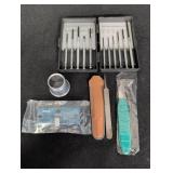 Variety of Jewelry Tools, Jewelers Eye, tweezers,