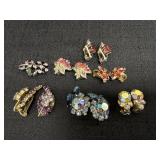 Variety of Vtg. Costume Earrings