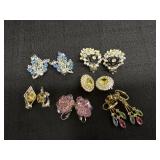 Variety of Vtg. Costume Earrings