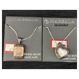2 Sterling Silver Marcasite necklaces, new.  One