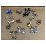 Variety of Pairs of Clip On & Screwback Earrings