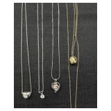 Faux Pearl in Cage, Heart & Rhinestone Necklaces