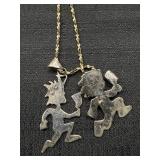 (2) Unmarked Hatchet Man Pendants w/ Gold Tone