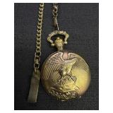 Quartz Japan Eagle Pocket Watch