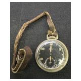 Vtg. Westclox Pocket Ben Pocket Watch w/ leather