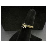 14K Gold Solitaire Ring - no stone