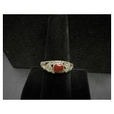 925 Sterling Cabochon Style Stone Ring