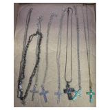 Variety of Unmarked Cross Necklaces