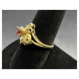 10K Gold Card Suites Design Ring