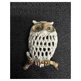 Vtg. Napier Enameled Wire Owl Brooch Pin