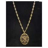 Virgin Mary Gold Toned Necklace