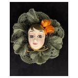 Brinnï¿½s 1986 Glamour Girl Brooch, orange & green