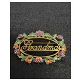 Floral Grandma Brooch Pin
