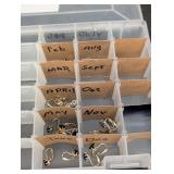 Birthstone Clip-On Earrings 2 pair w/ Black stones