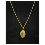 12K GF Pendant, Unmarked Chain
