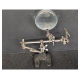 Third Hand Tool w/ magnifer & clips Cast-Iron base