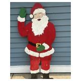 Vtg. Wooden Santa Claus yard art decoration