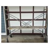 5ft x 2ft Hallway scaffolding on wheels