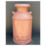 Painted metal milk can