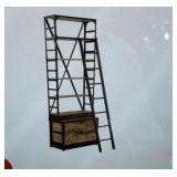 Industrial Ladder Library Shelving Unit