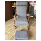 Antique Eastlake rocker w/foot stool
