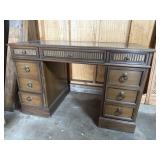 Sligh-Lowry Walnut 7 drawer desk