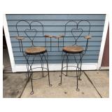 2-vtg Ice Cream Parlor Arm chairs