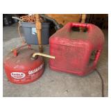 Eagle galvanized gas can & 5 gal gas can