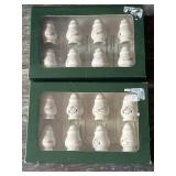 (2) Pfaltzgraff Snow Village salt & pepper shakers