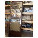 Antique Oak full length wall mirror